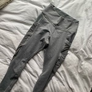 Fabletics grey mesh compression leggings